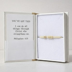 Sentiment Cord Bracelet - Philippians 4:13