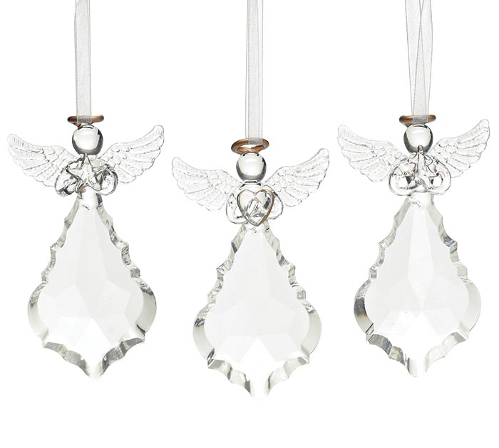 Glass Angel Ornament - Star