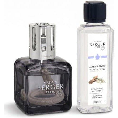 Lampe Berger Grey Ice Cube Giftset + 250ML Pure White Tea