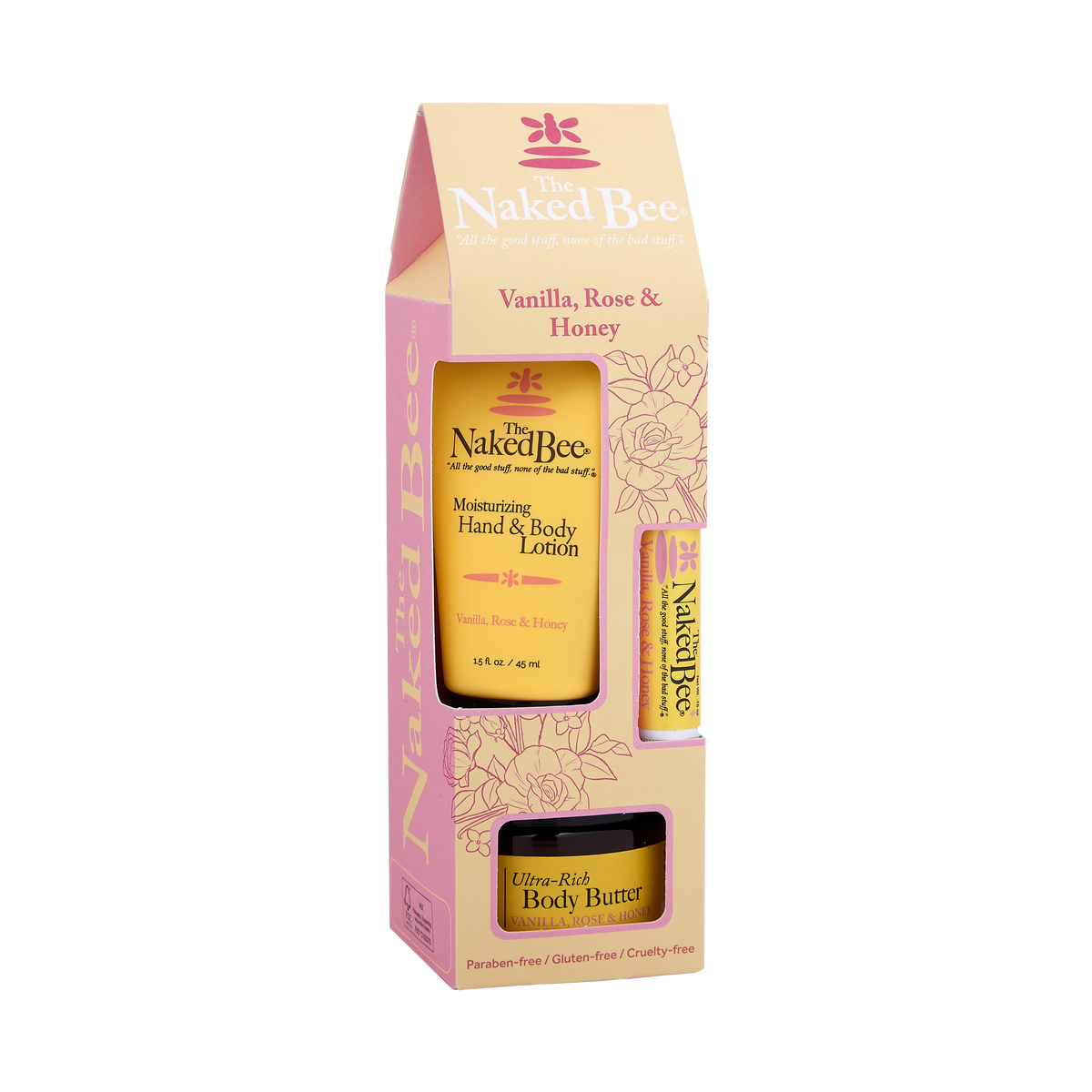 Naked Bee Vanilla Rose & Honey Gift Collection