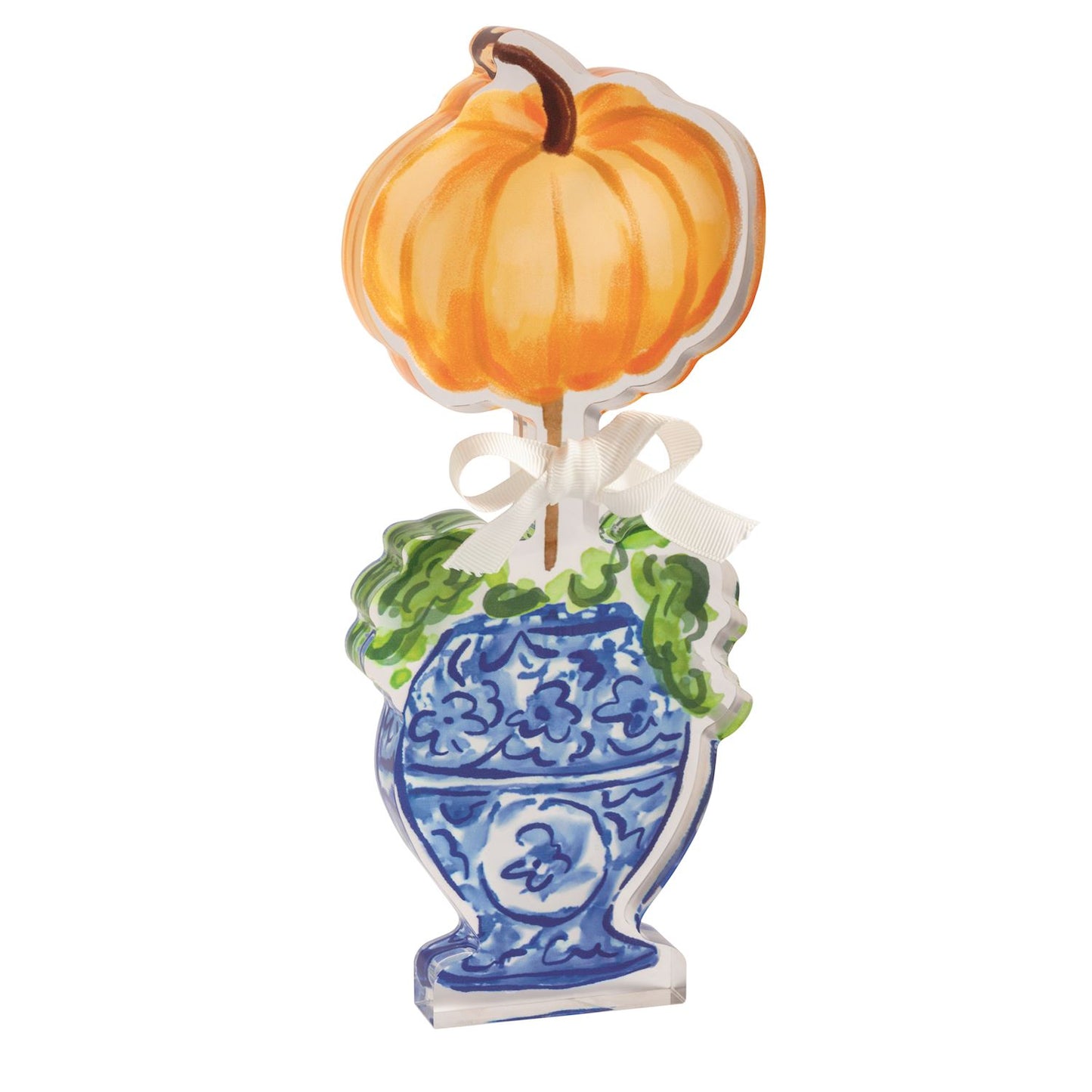 One Pumpkin Acrylic Sitter