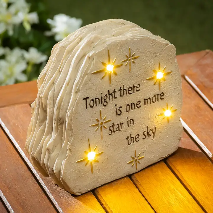 Memorial Garden Stone (Solar Light)