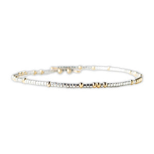 Confetti Bangle - Silver & Gold