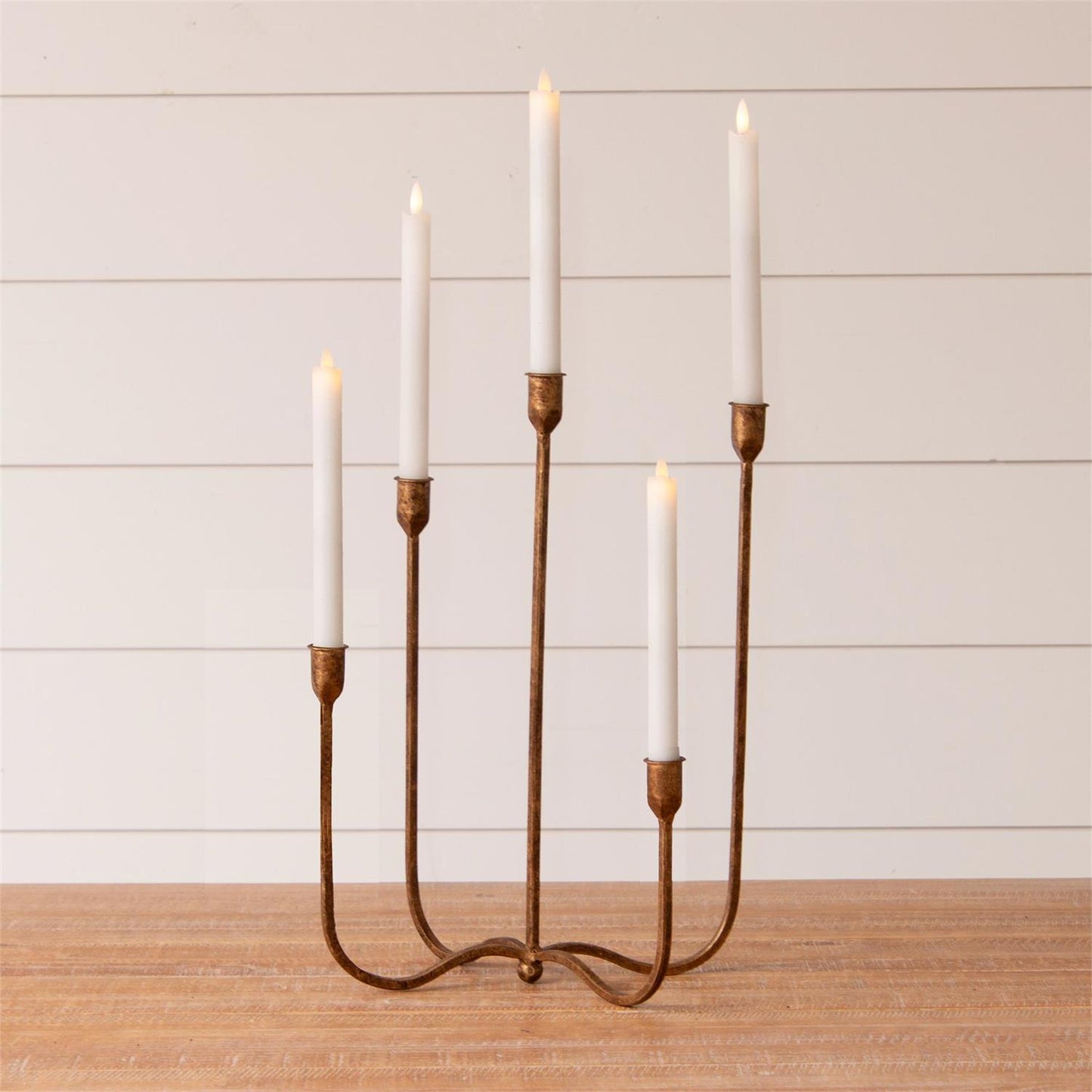 Brass Hand Forged Metal Candelabra