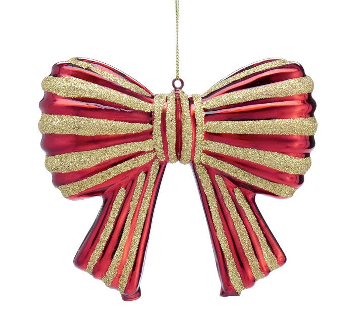 Red & Gold Bow Ornament