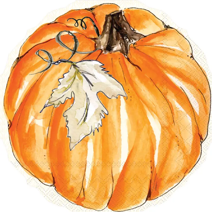 Paper Luncheon Napkins - Pumpkin Shaped