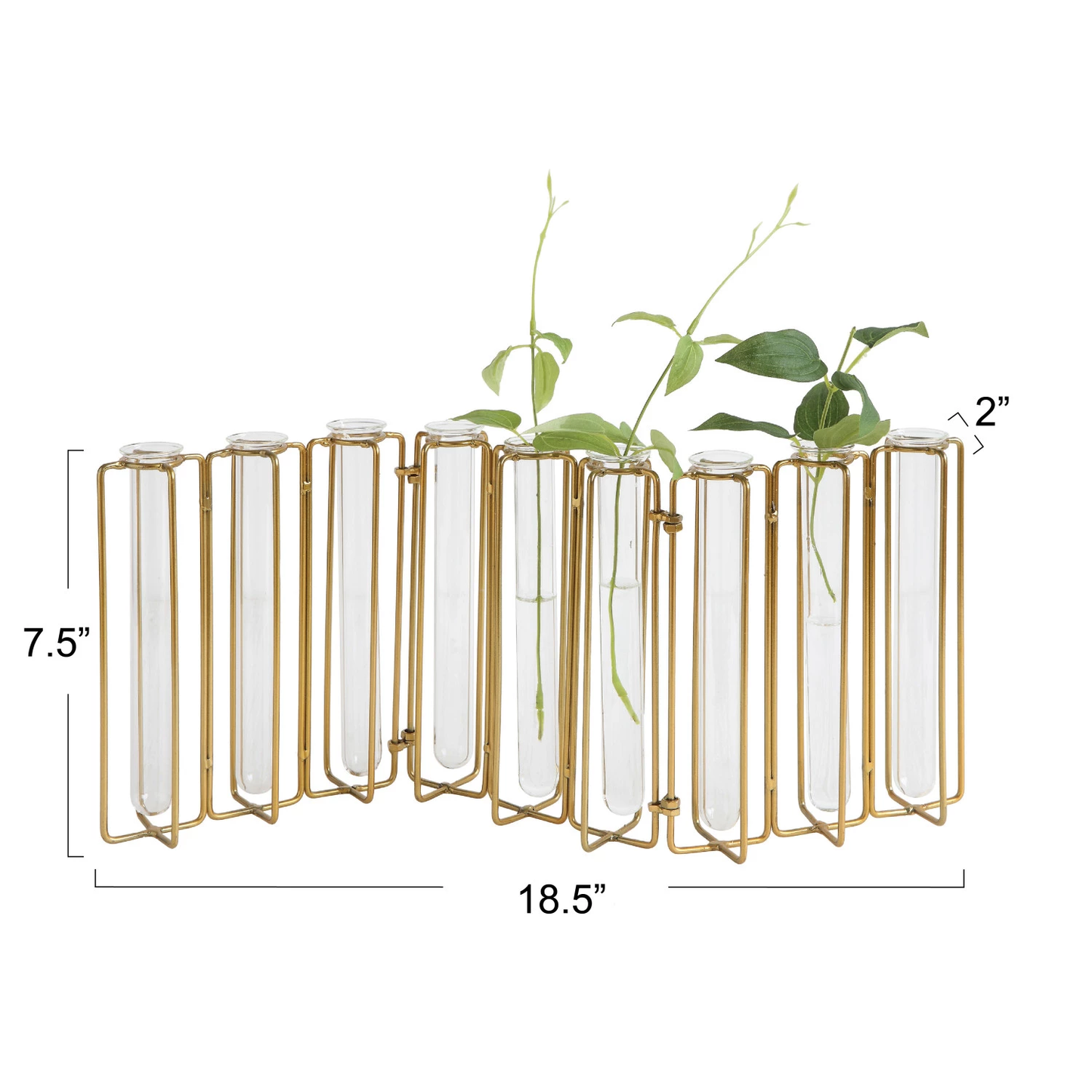Gold Metal Multi Fixture Vase
