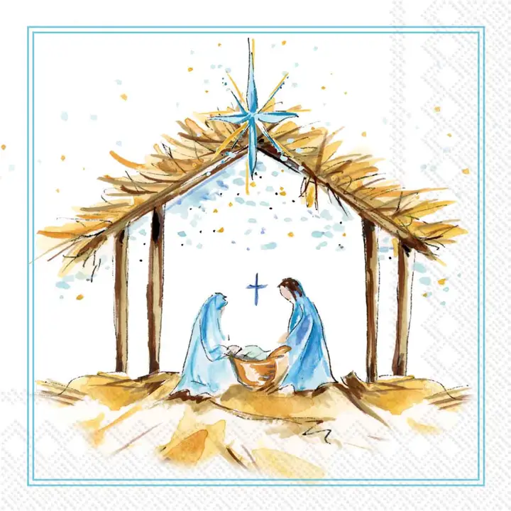 Nativity Cocktail Paper Napkins