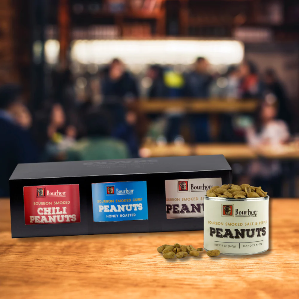 Bourbon Smoked Peanut Trio Pack 6oz