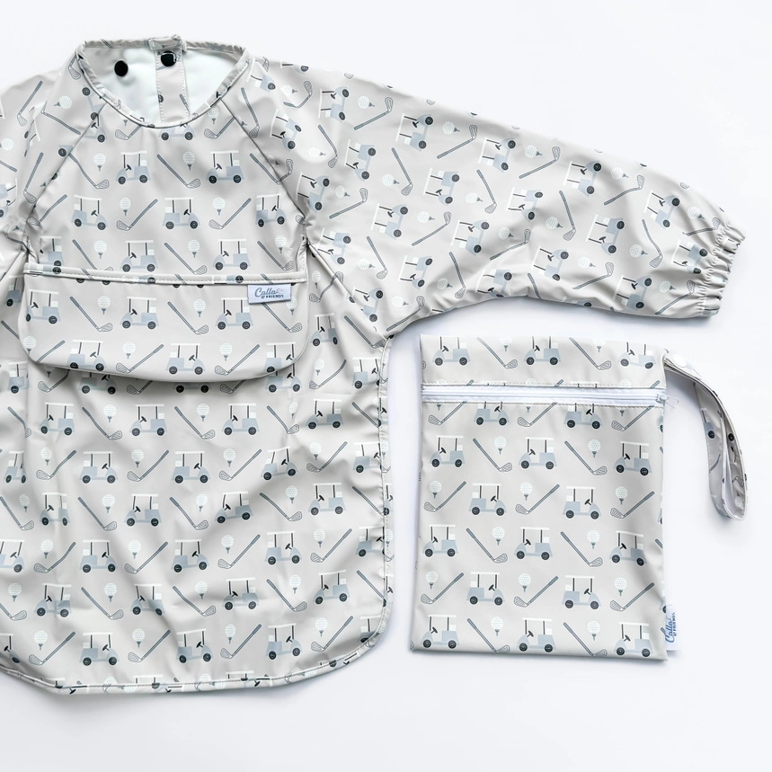 The Grayson Long Sleeve Bib: Golf (Linen)