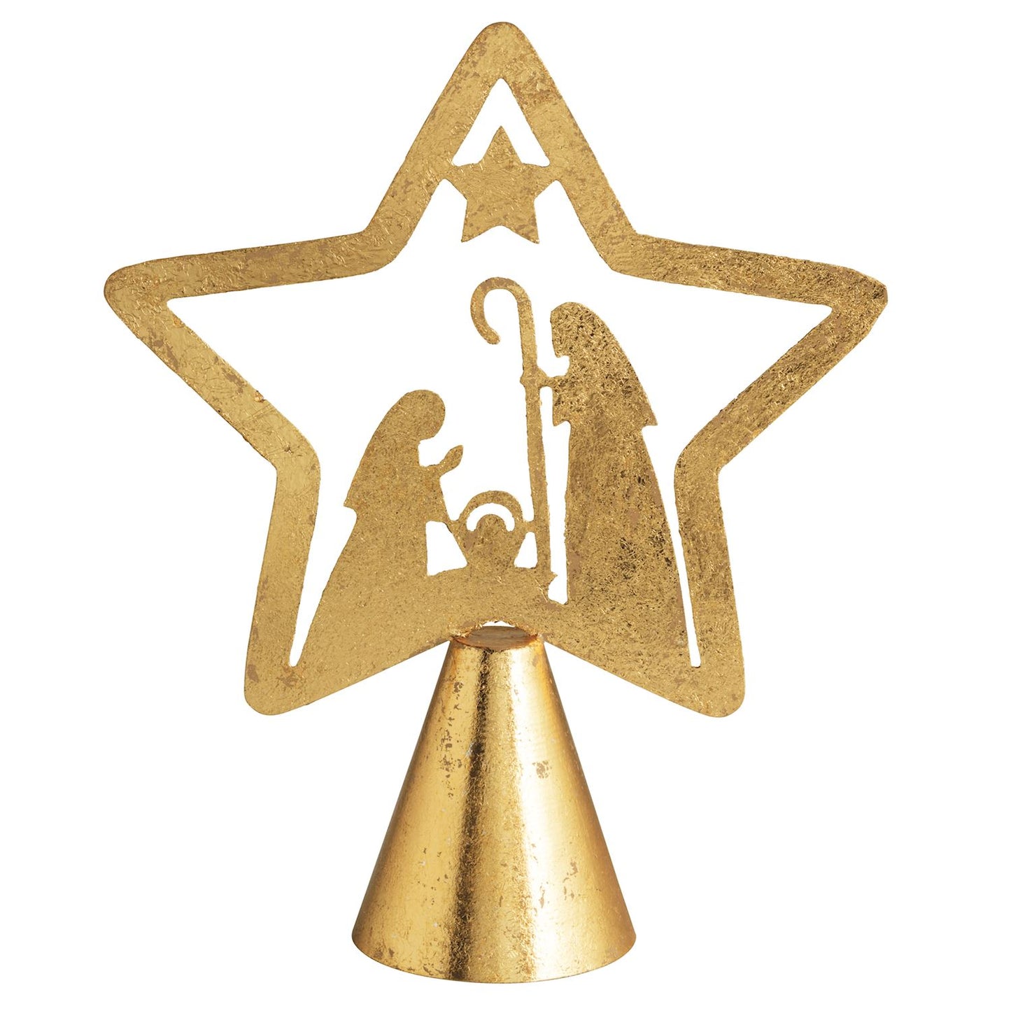 Gold Nativity Tree Topper