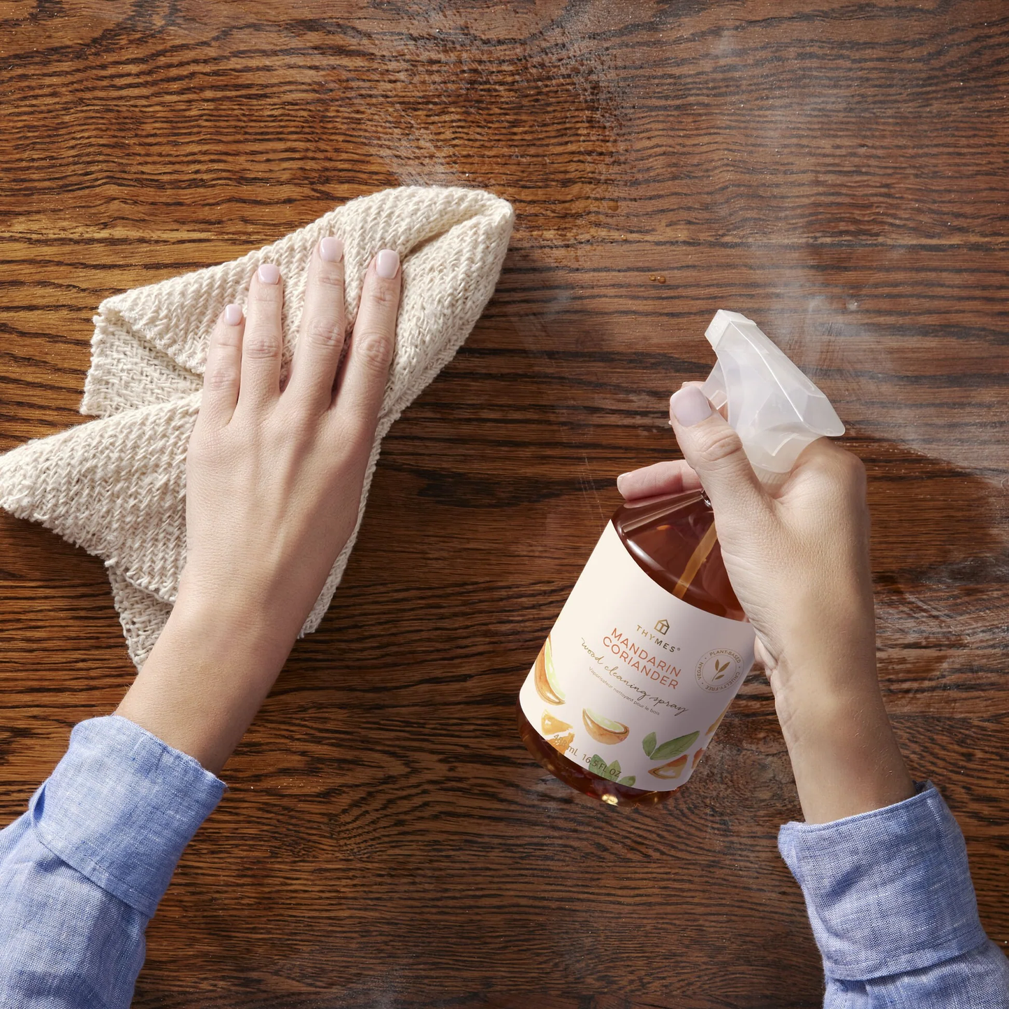 Thymes: Mandarin Coriander Wood Cleaning Spray