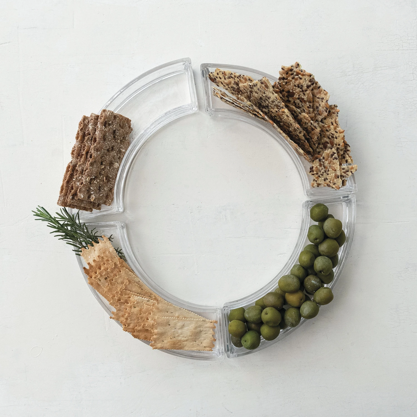 Curved Glass Appetizer Dishes / Decor