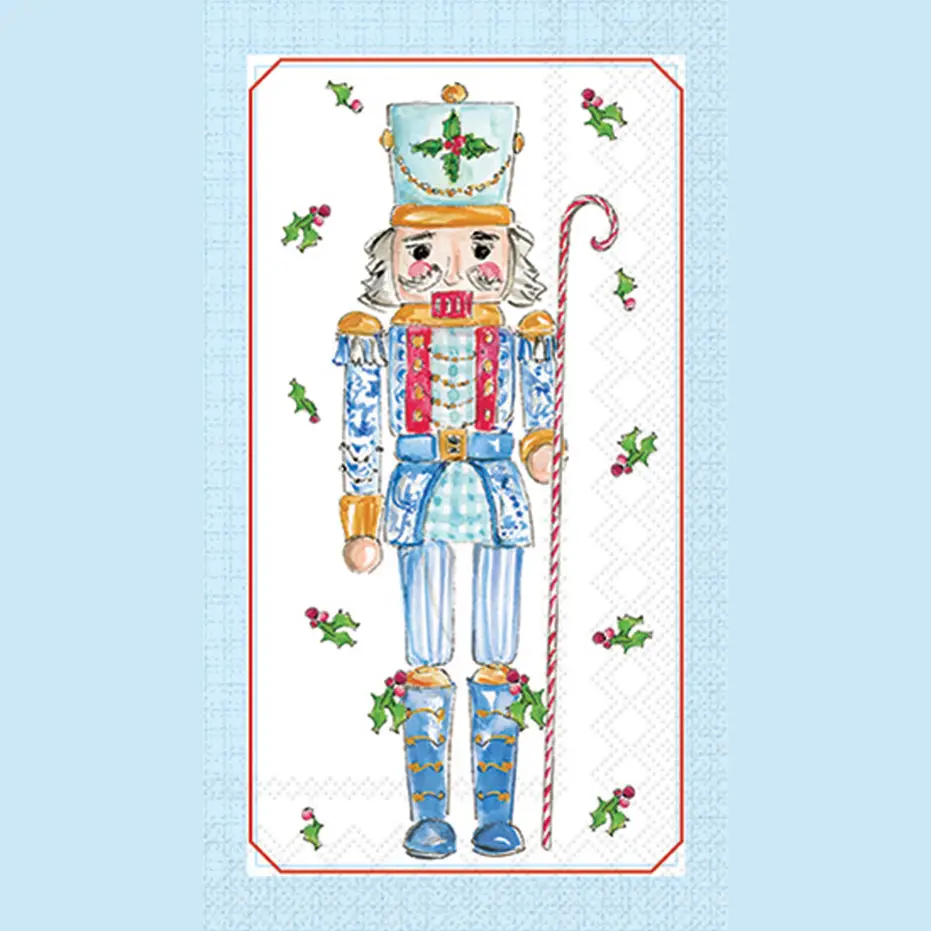 Blue Nutcracker Guest Towel Paper Napkins