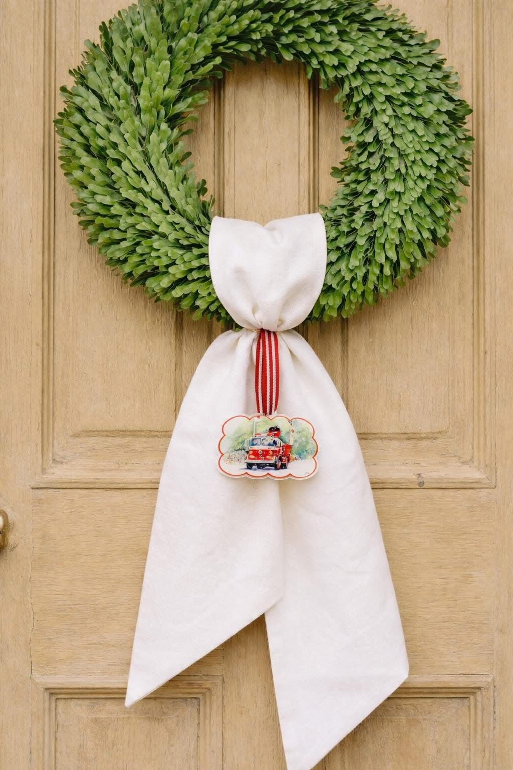 LG Strawberry Firetruck Ornament