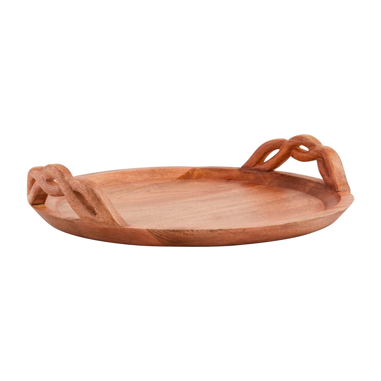 Twisted Wood Handle Tray