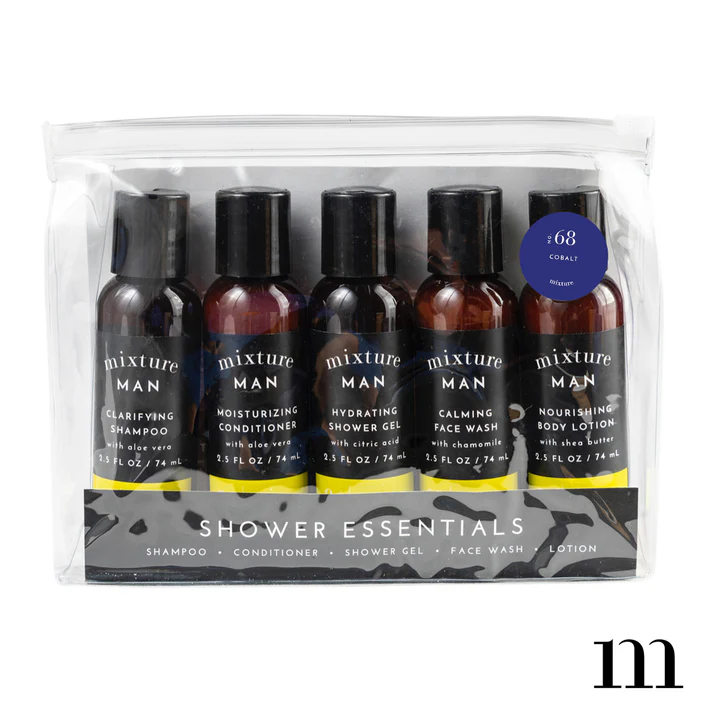 Mixture Man's Shower Essentials Gift Set in Sandalwood & Amber