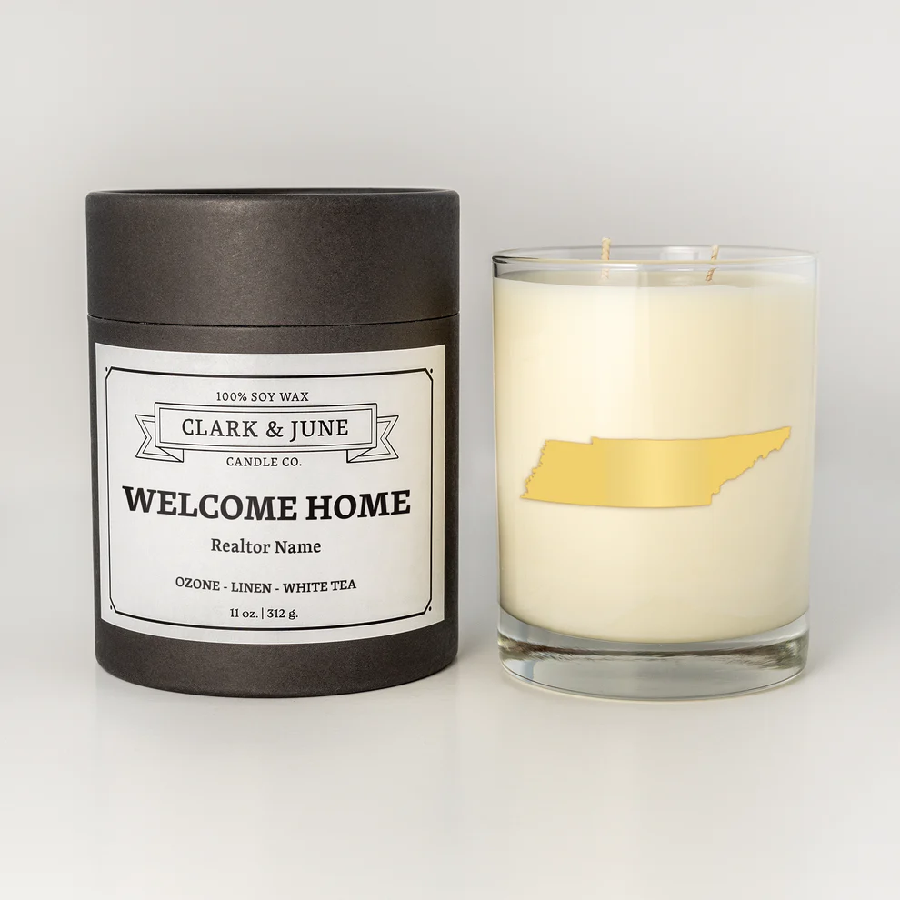 Clark & June Candle & Whiskey Glass: Welcome Home