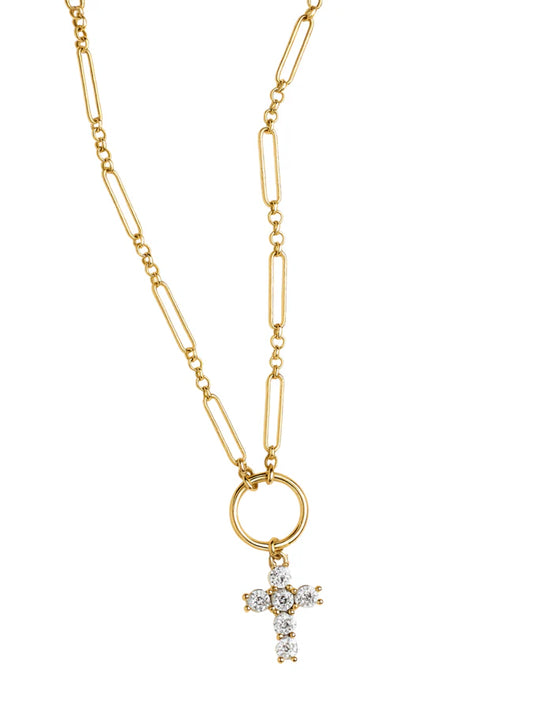 Gold Necklace with Cross