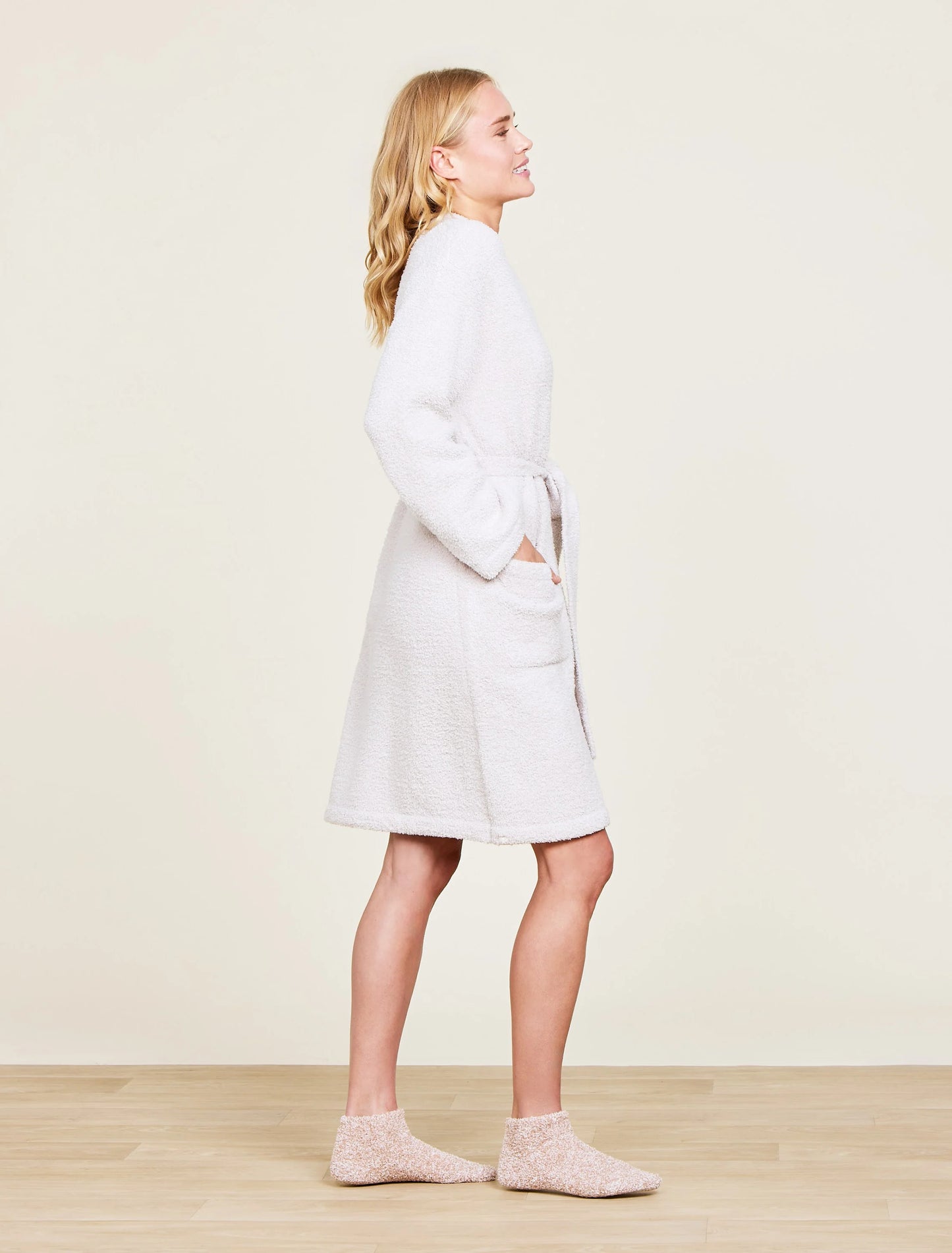 Barefoot Dreams: CozyChic Solid Robe in Stone