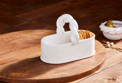 Twisted Handle Tidbit Basket