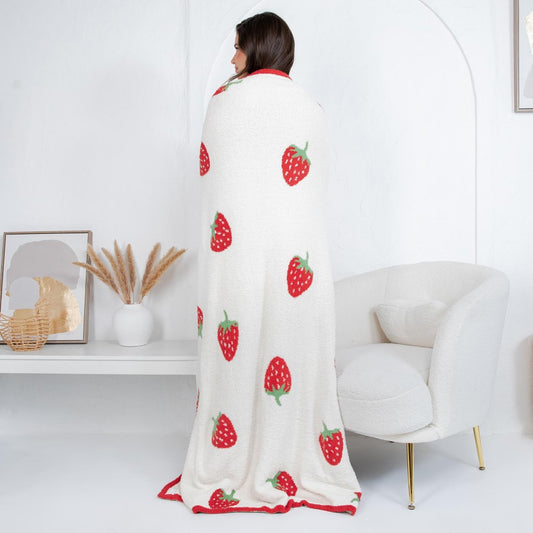 Luxe Strawberry Blanket