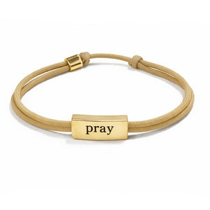 Sentiment Cord Bracelet - Pray