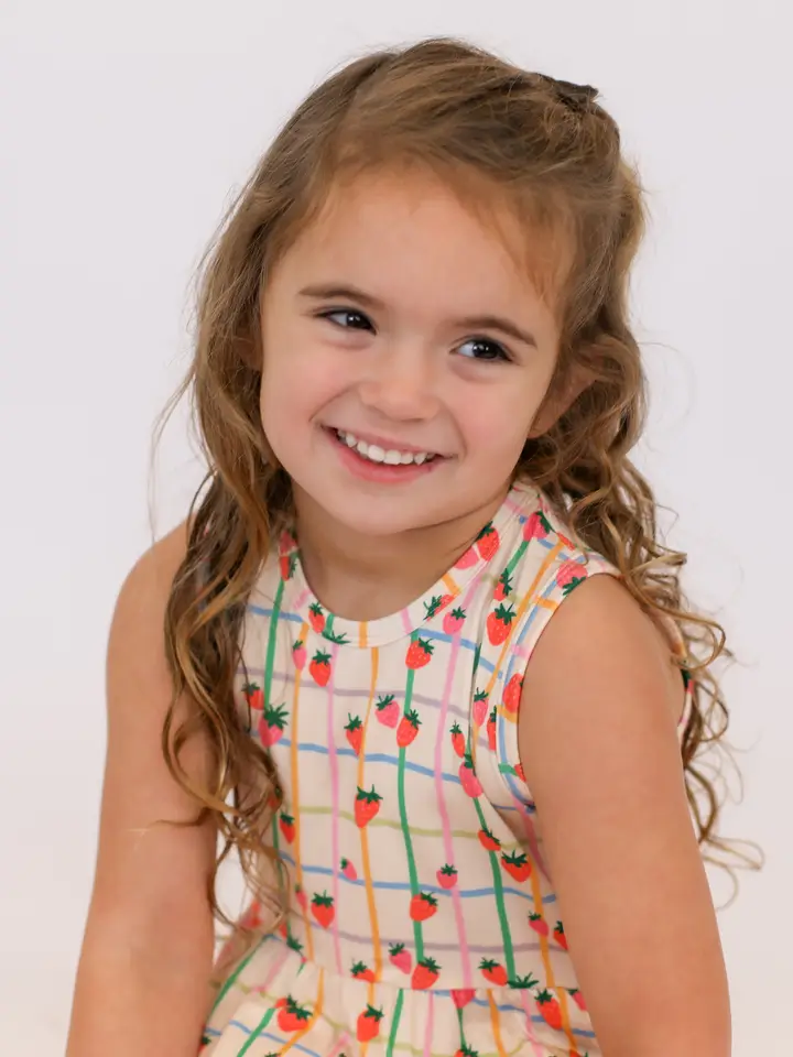 Strawberry Patch Sleeveless Dress