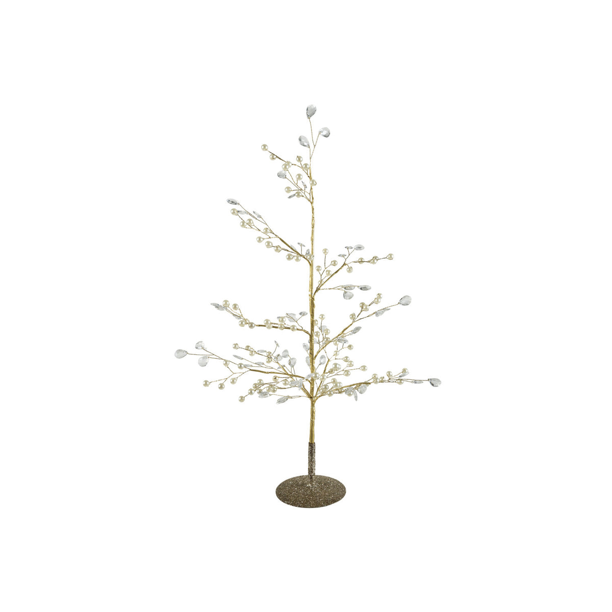 Faux Pearl, Acrylic Jewel & Metal Wire Tree 24"H