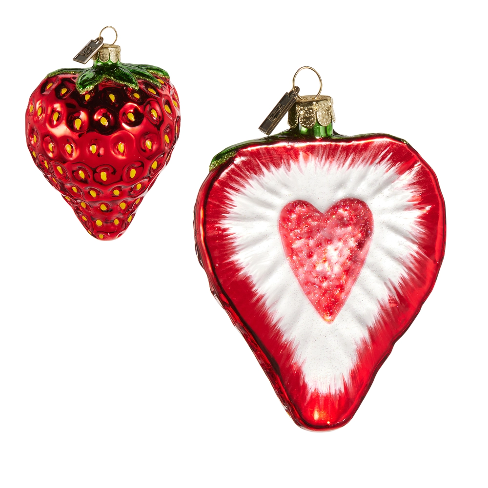 3.5" Sweetheart Strawberry Ornament