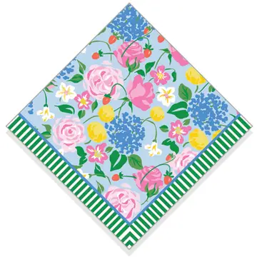 Paper Cocktail Napkins: Strawberry Floral