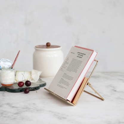 Gold Metal Standing / Folding Book Holder