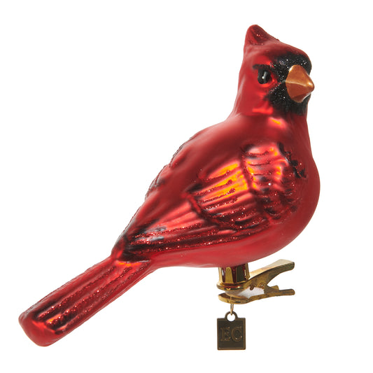 6" Cardinal Cip-on Ornament