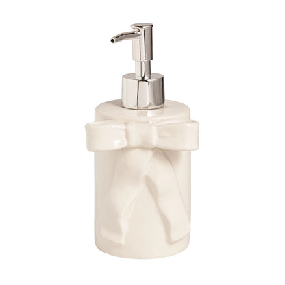 White Bow Soap Pump