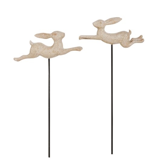 Leaping Bunny Decorative Planter or Vase Stake