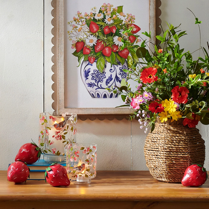 Bag of Paper Mache Strawberries