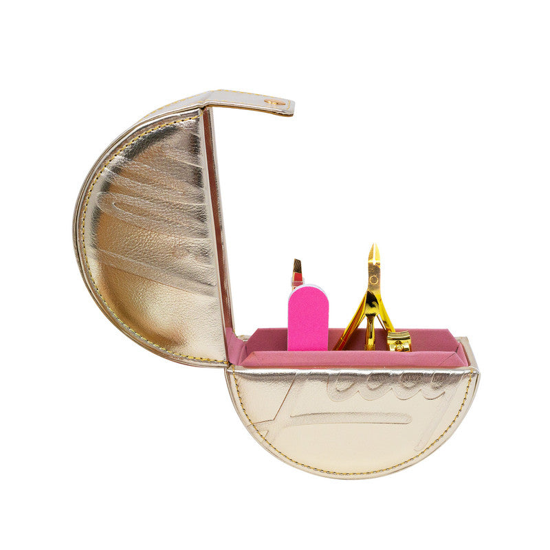 Lilly Pulitzer Round Gold Manicure Set