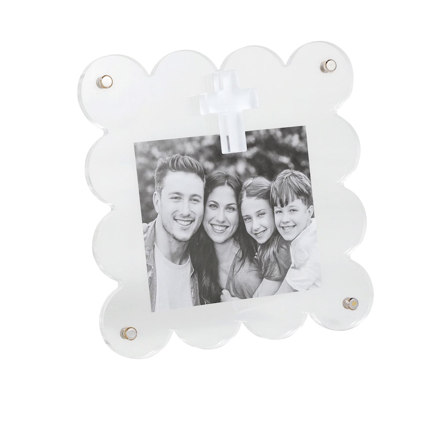 Clear Acrylic Cross Scallop Frame