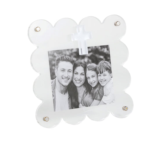 Clear Acrylic Cross Scallop Frame