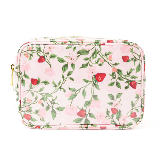 Botanical Berry - Clear Coated Cosmetic Rectangular Bag