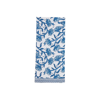 Blue & White Print Tea Towel