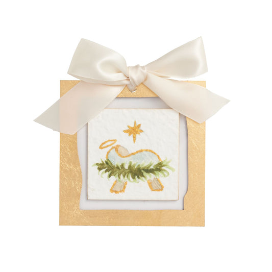 Baby Jesus Ornament Gold