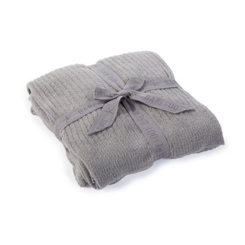 Barefoot Dreams: CozyChic Lite Ribbed Throw in Pewter