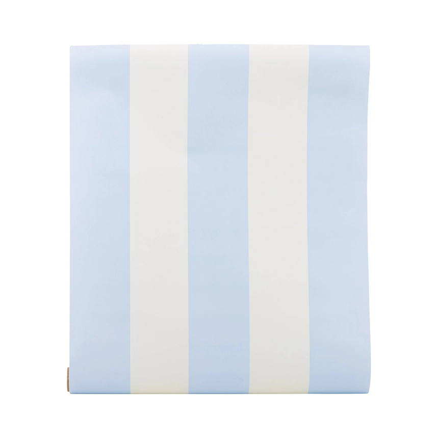 Blue Cabana Stripe Paper Table Runner 16x120