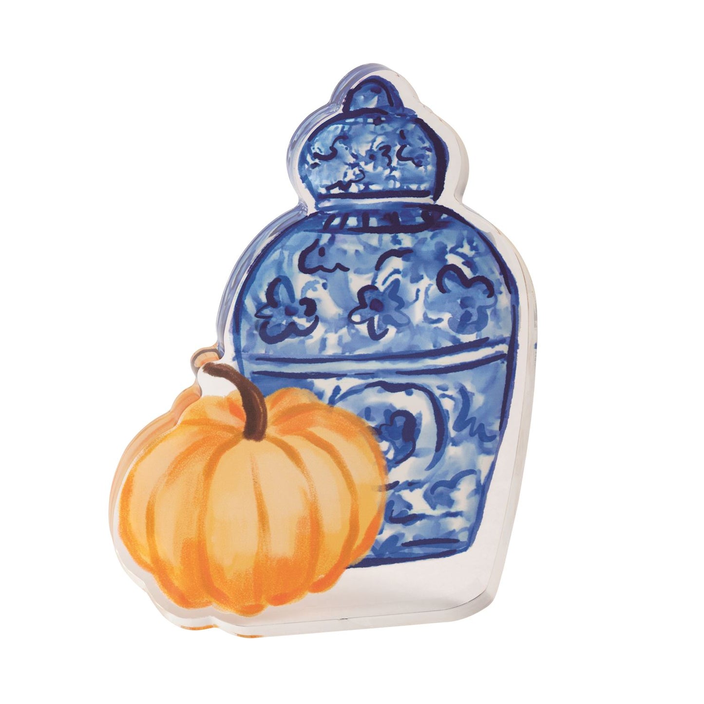 Ginger Jar and Pumpkin Acrylic Sitter