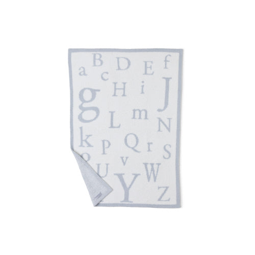 Barefoot Dreams: CozyChic ABC Baby / Toddler Blanket in Ocean & Cream