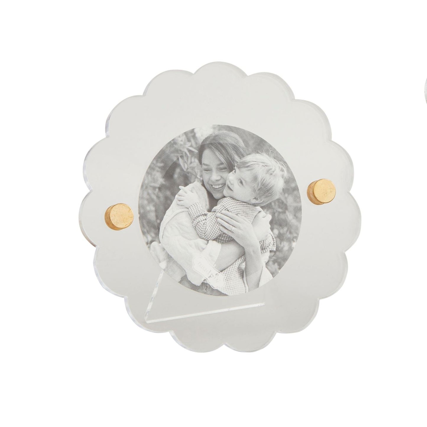 Mini Round Acrylic Scalloped Frame