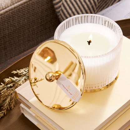 Thymes: Frasier Fir - Gilded Frosted Candle 9oz (Small)