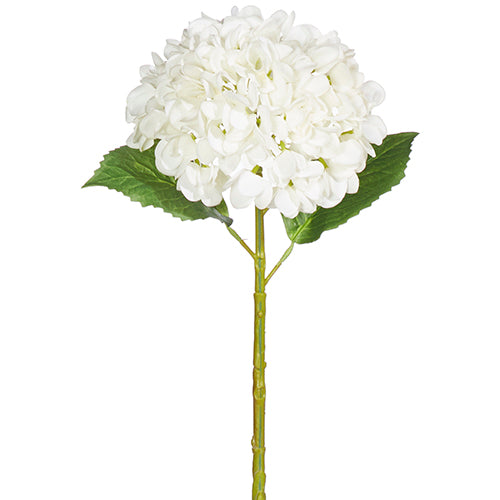 Real Touch 19" White Hydrangea Stem