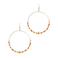 Veda Orange & White Earrings